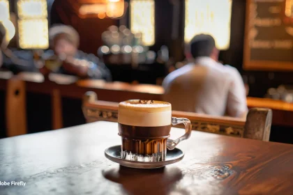 Írska káva: Teplé objatie kávy, whisky a smotany