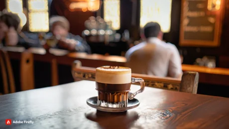 Írska káva: Teplé objatie kávy, whisky a smotany
